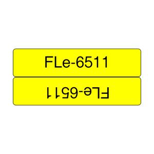 Flag Tape Black On Yellow 21x45mm