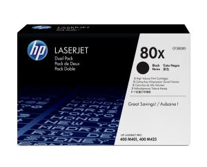 Toner Cartridge - No 80X - 6.9k Pages - Black - Dual Pack