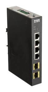 Industrial Switch Dis-100g-6s 6 X 100/1000base-t Ports Unmanaged Black With 2 Sfp Slots