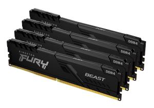 128GB Ddr4 3600MHz Cl18 DIMM (kit Of 4) Fury Beast Black