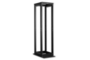 42U double frame open rack, unmounted 2022x530x1070 mm, color black (RAL 9005) double frame