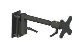 Zirkona Semi-truck Pivot Arm Mount - 6in Extension And Vesa 75mm Mounting Plate - Black