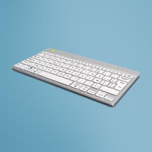 Compact Break ergonomic - Keyboard - Wireless - White - Azerty Belgian