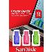 SanDisk Cruzer Blade - 32GB USB Stick - USB 2.0 - blue, green, pink (pack of 3)