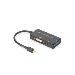 ASSMANN DisplayPort converter cable, mDP - HDMI+DVI+VGA M-F/F/F, 20cm 3 in 1 Multi-Media cable, CE, Black