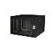 7U wall mounting cabinet Unique 420x600x600 mm double sectioned pivotable black (RAL 9005)