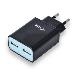 Power Charger 2-ports 2.5a Black Eu Only