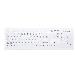 AK-C8100F-UVS - Hygiene Desktop Fully Sealed Watertight - Keyboard - Corded USB - White - Qwerty US